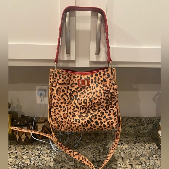 Steve Madden Leopard Print Handbag - Picture 2 of 14